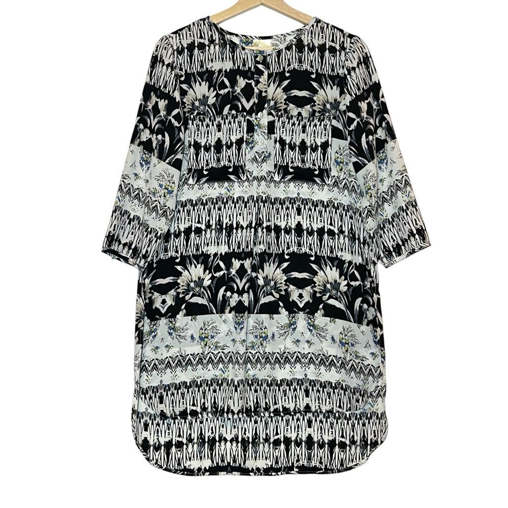 Anthropologie Fig & Flower Women Floral Kendra Tunic Small Size Pockets